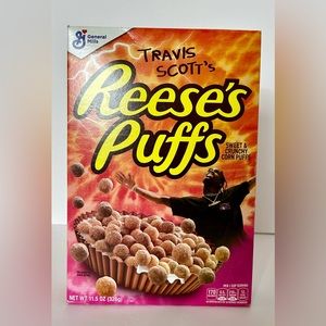 Travis Scott Reeses Puffs Cereal Box Rare Limited Edition Unopened. (..)